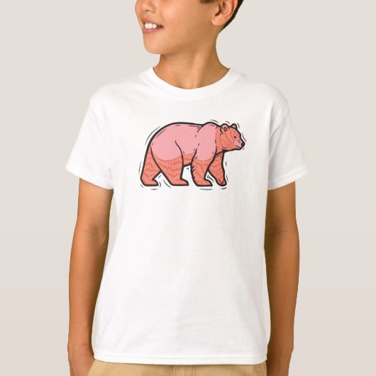T-shirt Pink Bear Pop Art (Devant)