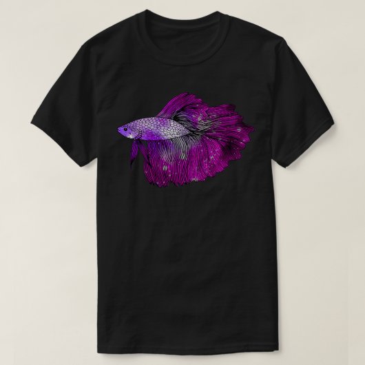 T-shirt Pink Betta Fish Galaxy (Design devant)