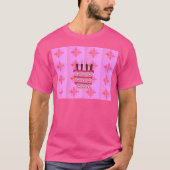T-shirt Pink Bird Cake Art Imprimer (Devant)