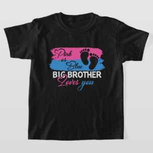 T-shirt Pink Blue Big Brother vous aime sexe révéler