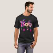 T-shirt Pink Boo 2023 Spider WItch Casquette mignon Hallow (Devant entier)