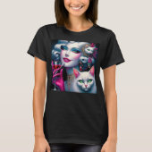 T-shirt Pink Cat Lady (Devant)