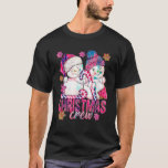 T-shirt Pink Christmas Crew Snowman Avec Sucre de canne Xm<br><div class="desc">Pink Christmas Crew Snowman Avec Sucre de canne Noël</div>