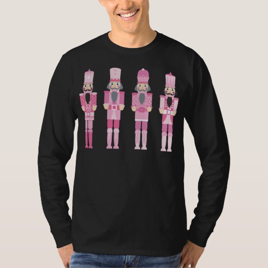 T-shirt Pink Christmas Nutcracker Squad Ballet Danse Match (Devant)