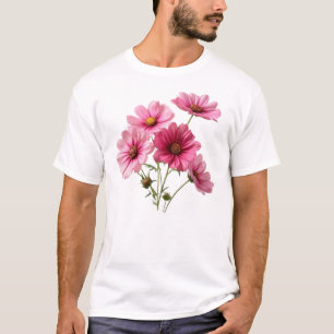 T-shirt Pink cosmos Flowers