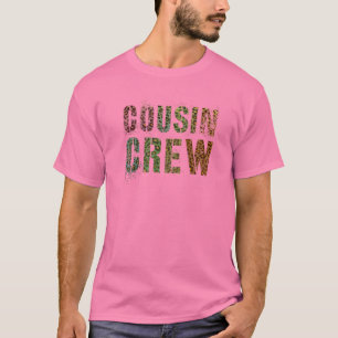 T-shirt Pink COUSIN ÉQUIPAGE Empreinte de léopard Funny Gr