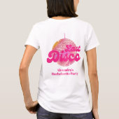 T-shirt Pink Dernier Disco Retro 70's Bachelorette Party (Dos)