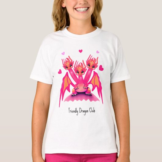T-shirt Pink dragons (Devant)