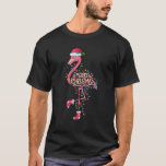 T-shirt Pink Flamingo Christmas Lighting Xmas Tree Santa H<br><div class="desc">Flamant rose rose Feux de Noël Arbre de Noël Santa Hat Pajama</div>
