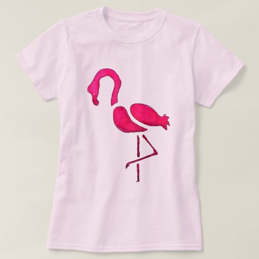 T-shirt Pink flamingo pop art unique (Design devant)