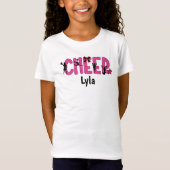 T-Shirt Pink Glitter Cheerleader Cheerleader Cheer Personn (Devant)