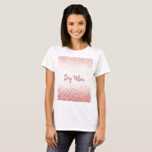 T-shirt Pink Glitzy Étincelle Parties scintillant Chien Ma (Devant entier)