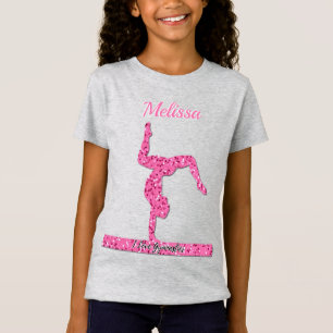 T-Shirt Pink Gymnastique Fille Éperche Balancier