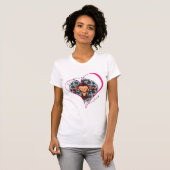 T-shirt Pink Heart FloState Méditer le Tee des femmes sing (Devant entier)