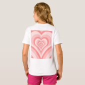 T-shirt Pink Heart Gradient Pattern – Cute Girly Love (Dos entier)