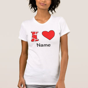 T-shirt Pink i love personnalisé