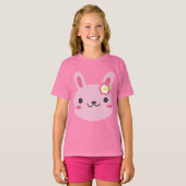 T-shirt Pink Kawaii Bunny (Devant entier)