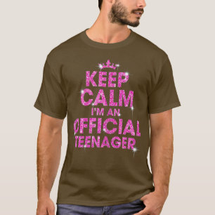 T-shirt Pink Keep Calm I An Official nager 13th Birthday