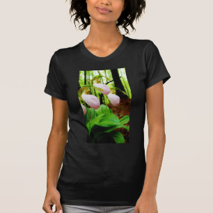 T-shirt Pink Lady Slipper sauvage orchidée