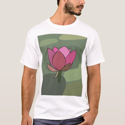 T-shirt Pink Lotus Flower (Devant)