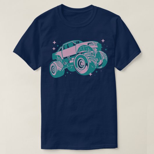 T-SHIRT PINK MONSTER TRUCK  (Design devant)