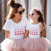 T-Shirt Pink Ombre Hearts Valentines