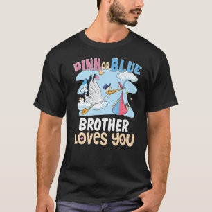 T-shirt Pink or Blue Brother vous aime Meilleur Frère jama