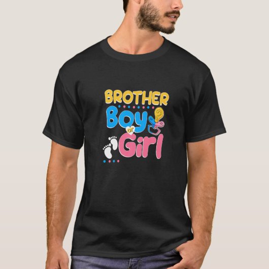 T-shirt Pink or Blue Brother vous aime Meilleur Frère jama (Devant)