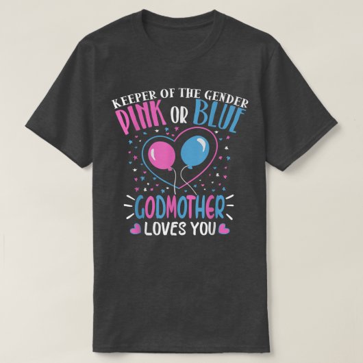 T-shirt Pink or Blue Godmère vous aime Genre Révéler maman (Design devant)