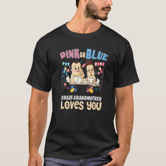 T-shirt Pink or Blue Great-Grandmother Loves You Best Gran
