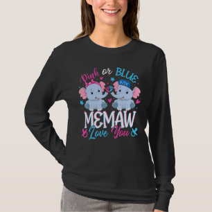 T-shirt Pink or Blue Memaw Aime You Elephants Baby Genre
