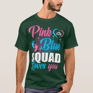T-shirt Pink or Blue Squad Vous Aime Genre Bébé Révéler Pa