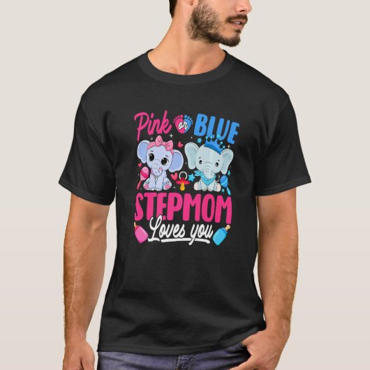 T-shirt Pink or Blue Stepmere Vous Aime Genre Révéler Elep (Devant)