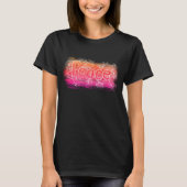 T-shirt Pink Orange Peace Neon Christian Word Art Slogan (Devant)