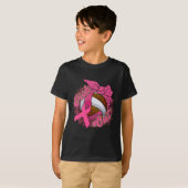 T-shirt Pink Out Cancer du sein Leopard Volleybyll Byll Pi (Devant entier)