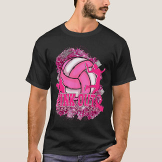 T-shirt Pink Out Volleybyll Pink Ribbon Cancer du sein Awa