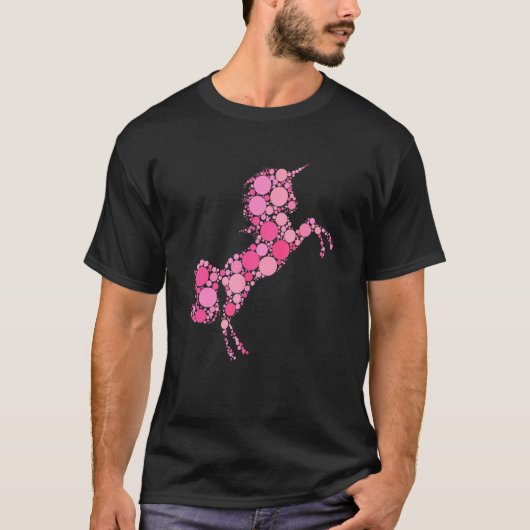 T-shirt Pink Polka Dot Unicorn International Dot Day (Devant)