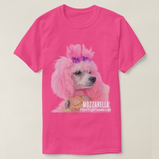 T-shirt Pink Poodle shirt, poodle shirt (Design devant)