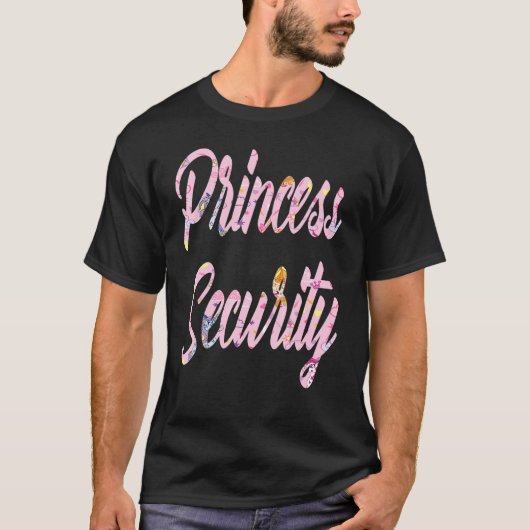 T-shirt Pink Princess Security Big Brother Annoue Annivers (Devant)