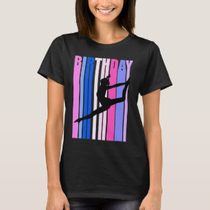 T-shirt Pink Purple Retro Fille Danse Saison Anniversaire