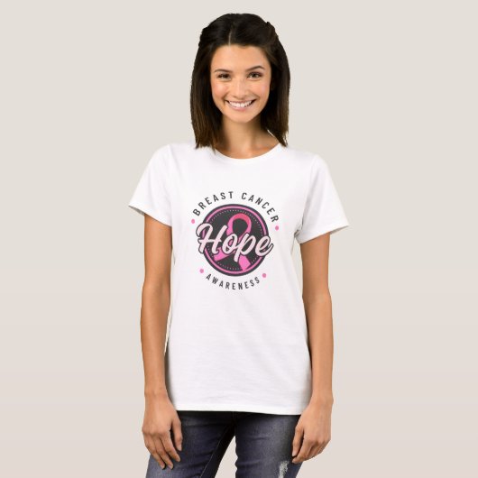 T-shirt Pink Purple Simple Vector Sensibilisation au cance (Devant entier)