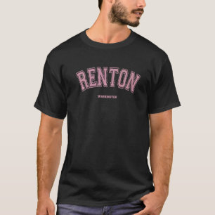 T-shirt Pink Renton Washington WA Varsity Style sur Renton