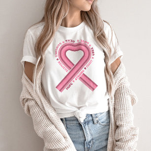 T-shirt Pink Ribbon Sensibilisation au cancer du sein Rétr
