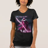 T-shirt Pink Ribbon Warrier Light Sword Personnaliser le t (Devant)