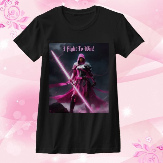 T-shirt Pink Ribbon Warrier Light Sword Personnaliser le t