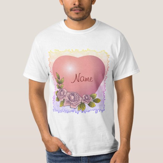 T-shirt Pink Rose Garland (Devant)