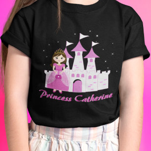 T-shirt Pink Royal Princess Castle Girl Anniversaire