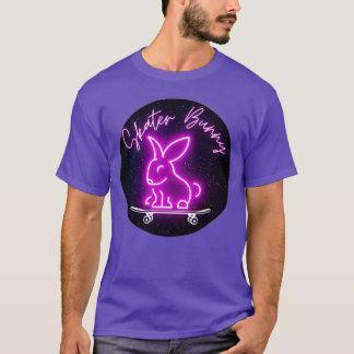 T-shirt Pink Skater Bunny on Skateboard