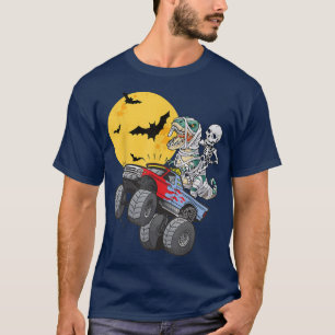T-shirt Pink Spooky Halloween Monster Truck Pumkin Mummy