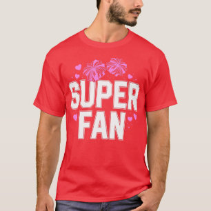 T-shirt Pink Super Fan Pom-pom girl Maman Chemise Cheval M